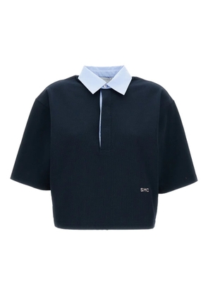Stella McCartney cropped polo shirt - Blue