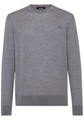 DSQUARED2 embroidered logo jumper - Grey