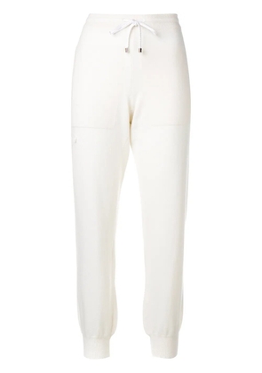 Barrie drawstring cashmere track pants - White