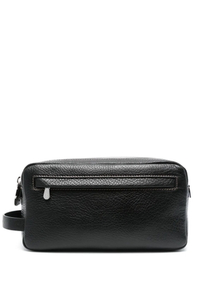 Brunello Cucinelli leather wash bag - Black