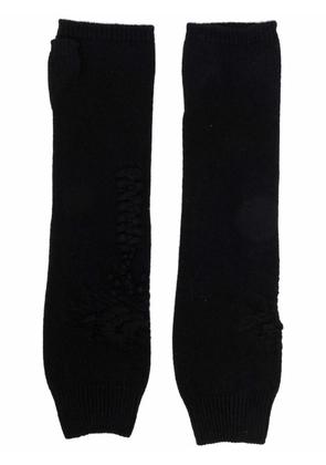 Barrie cashmere mittens - Black