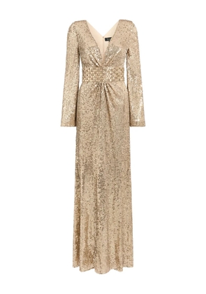 Jenny Packham June sequin embellished maxi dress - Gold