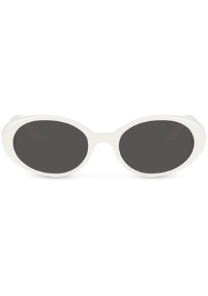 Dolce & Gabbana Eyewear Re-Edition DNA oval-frame sunglasses - White