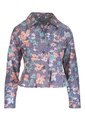 Odeeh floral-print jacket - Grey