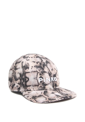 PINKO animal-print baseball cap - Neutrals
