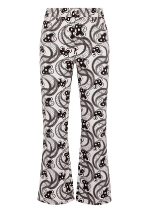 La DoubleJ cropped flared jeans - White