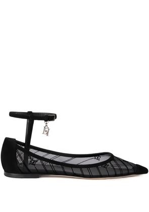 Elisabetta Franchi charm-detail ballet flats - Black