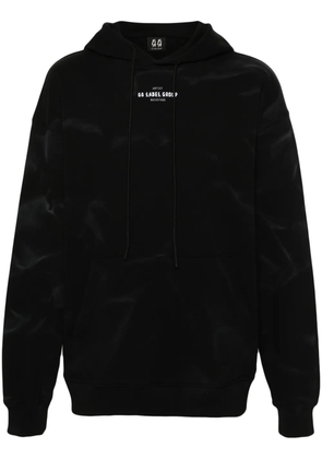44 LABEL GROUP logo-print faded-effect hoodie - Black