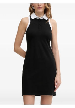 Karl Lagerfeld collared button mini dress - Black