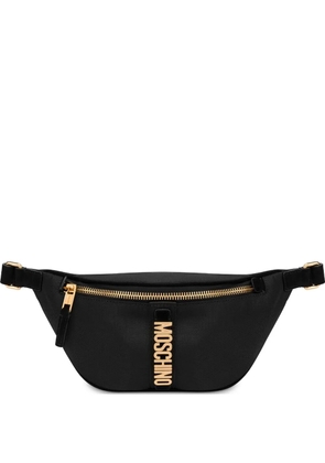 Moschino logo-plaque belt bag - Black