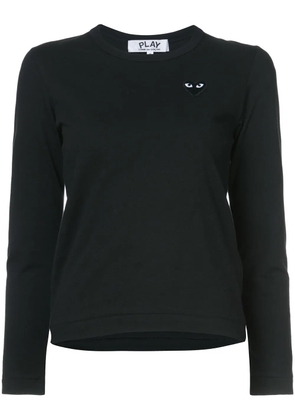 Comme Des Garçons Play heart embellished top - Black