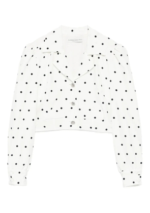 Alessandra Rich polka-dot buttoned jacket - White