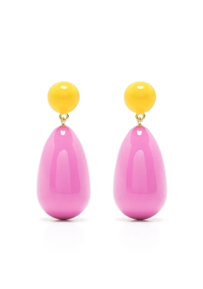 Eshvi drop-design earrings - Pink