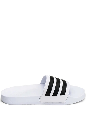adidas three-stripe slide sandals - White