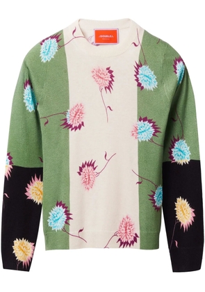 La DoubleJ floral-print sweater - White