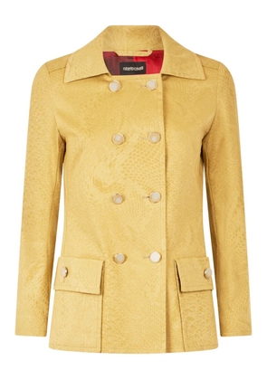 Roberto Cavalli double-breasted fitted jacket - Yellow