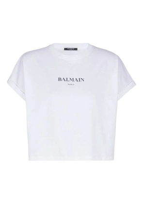 Balmain logo-print cotton T-shirt - White