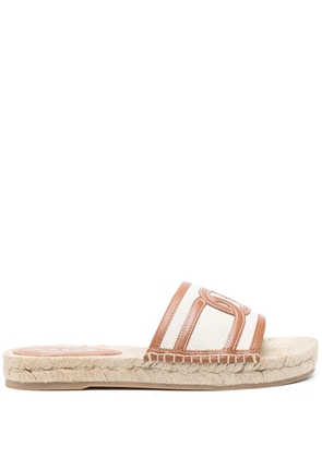 Tod's Catena logo-embroidered espadrilles - Neutrals
