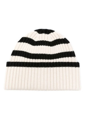 TOTEME Signature Stripe beanie - Black