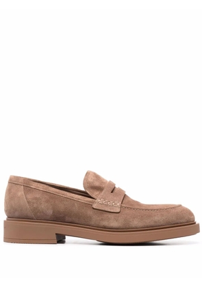 Gianvito Rossi Harris penny-slot loafers - Brown