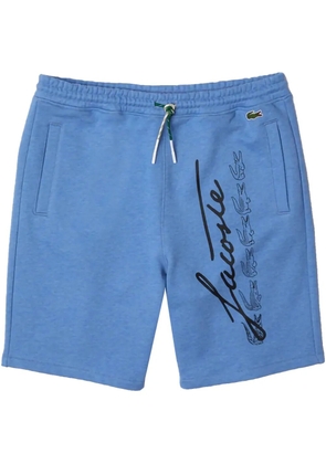 Lacoste printed cotton 'Blue' track shorts