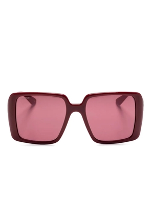 Gucci Eyewear oversize-frame sunglasses - Red