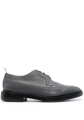 Thom Browne almond-toe leather brogues - Grey