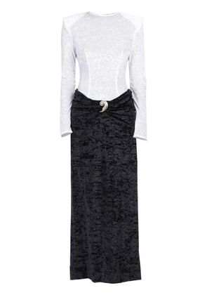 Rowen Rose bi-colour maxi dress - Black