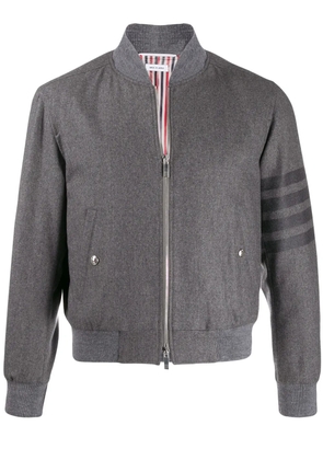 Thom Browne tonal 4-Bar flannel blouson jacket - Grey