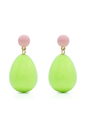 Eshvi drop-design earrings - Green