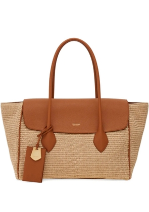Ferragamo large East-West tote bag - Neutrals