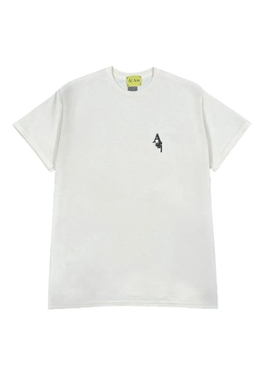 AL AIN academy-print cotton T-shirt - White