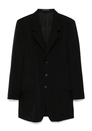 Yohji Yamamoto wool gabardine blazer - BLACK