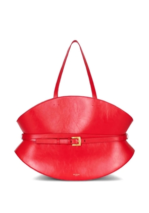 Balmain medium Shuffle belted shell shoulder bag - Red