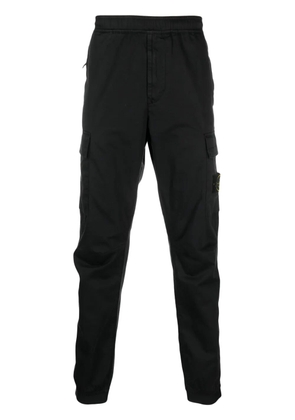 Stone Island Compass-patch cargo trousers - Black
