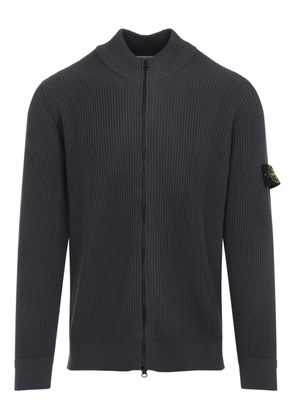 Stone Island rib-knit zip-fastening sweater - Grey