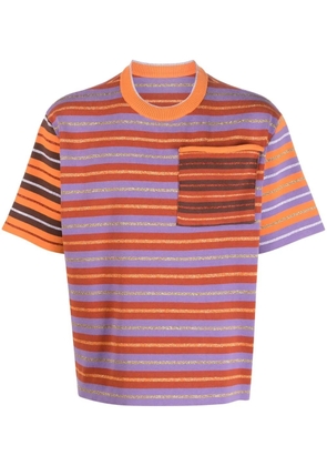 Jacquemus stripe-print T-shirt - Purple