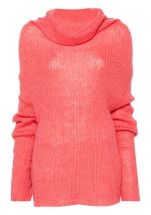 Yohji Yamamoto cowl-neck sweater - Pink