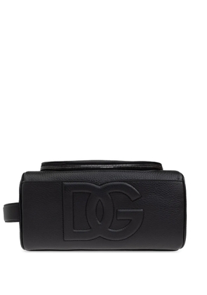 Dolce & Gabbana logo-patch wash bag - Black