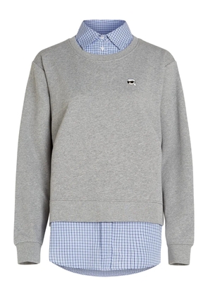 Karl Lagerfeld Ikon layered sweatshirt - Grey