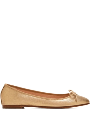 HOUSE OF BALLERINAS Angelique bow-detail ballet flats - Gold