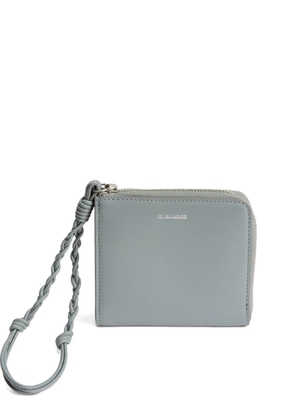 Jil Sander Tangle leather card holder - Grey