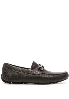 Ferragamo Gancini horse-bit driver loafers - Brown