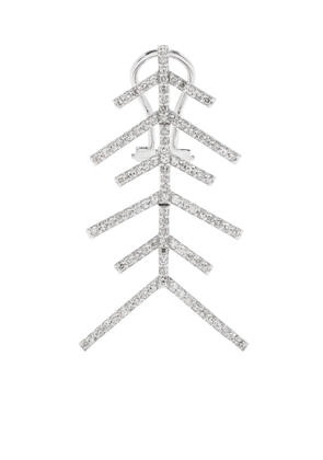 Kamushki 14kt white gold Wishbone single earring - Silver