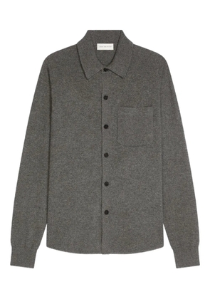 DRIES VAN NOTEN cashmere knitted shirt - Grey
