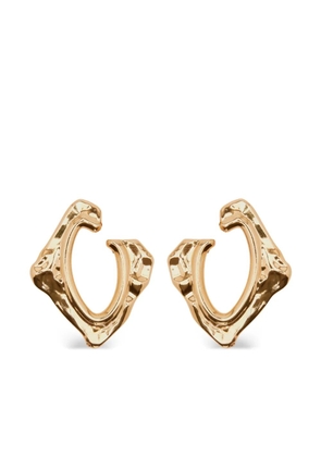 Oscar de la Renta large Abstract O hoop earrings - Gold