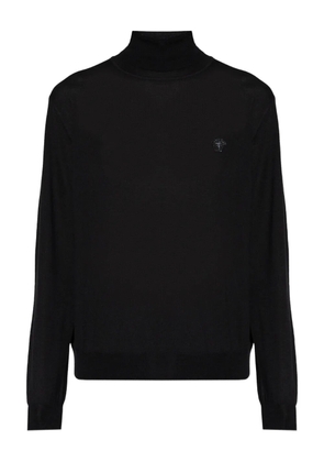 Versace roll-neck logo sweater - Black
