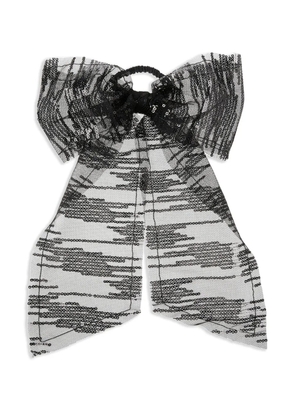 Maison Michel mini Wicole Bow hair tie - Black