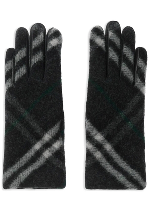 Burberry check wool gloves - Grey