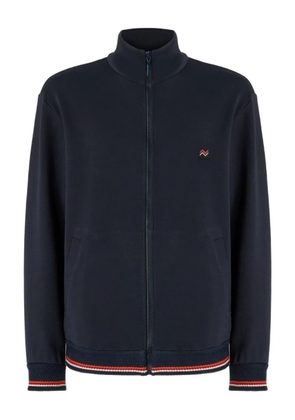 Missoni zip-up logo-embroidered sweater - Blue